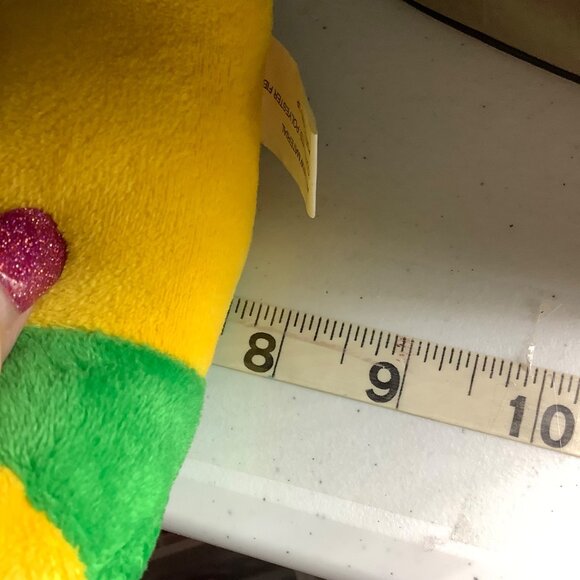 K & K Sales LLC Plush Green & Yellow Frog 10" Stuffed Animal 7.5" - Picture 5 of 5